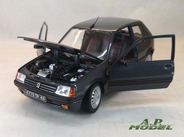 modellino auto 1:18 Peugeot 205 1.6 gti del 1988