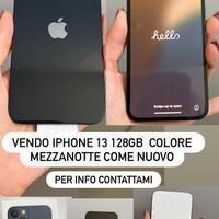 iPhone 13 128gb colore mezzanotte