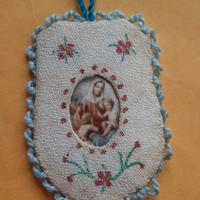 Scapolare Madonna con bambino vintage 
