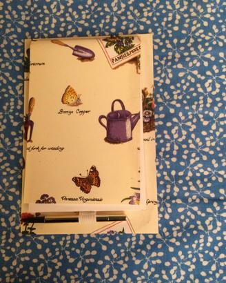 Block notes anni 80 con penna a tema Natura