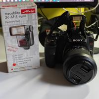 sony@100 dslr + flash merz