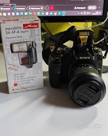sony@100 dslr + flash merz