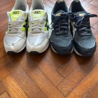 2 Scarpe Asics Uomo Bianca e Blu 44