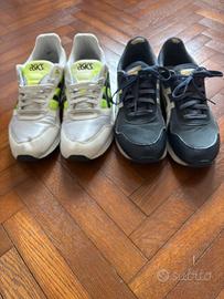 2 Scarpe Asics Uomo Bianca e Blu 44