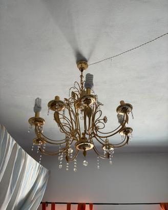 Lampadario classico in ottone