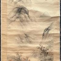 Antico rotolo giapponese Kakejiku - anno 1906
