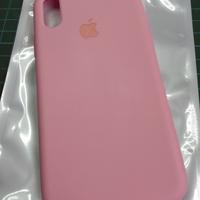 Cover iPhone X o XS rosa in silicone e microfibra