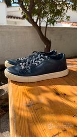 Pierre Cardin Sneakers Pelle Blu Navy Tg 42 -