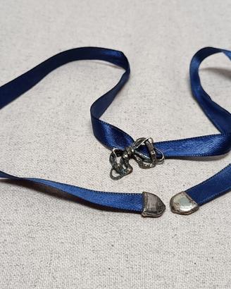 Choker collarino vintage in raso anni 70