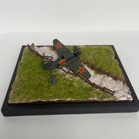 Diorama incidente aereo fatto a mano  1/72