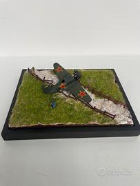 Diorama incidente aereo fatto a mano  1/72