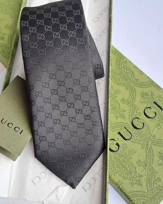 Cravatta GUCCI Nera- Nuova con cartellino