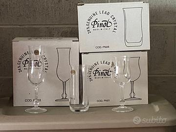 Set 18 bicchieri in vero cristallo al 24%