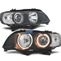 FARI XENON BMW X5 E53 99-03 ANGEL EYES FONDO NERO