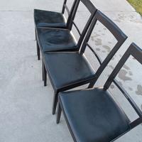 sedie in legno e pelle da antiquariato 