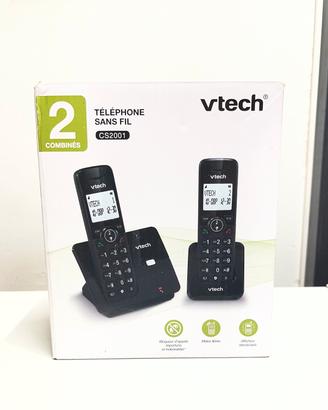 Telefono Cordless VTech CS2001 Duo 2 Portatili DEC
