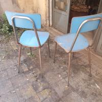 Sedie vintage azzurre