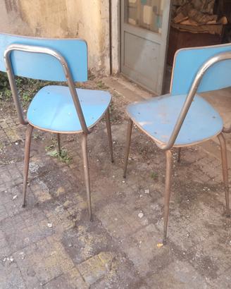 Sedie vintage azzurre