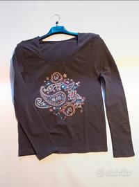 Maglia marrone maniche lunghe Tg. XXL