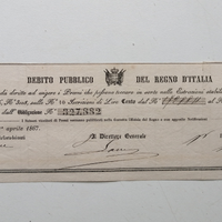 Debito Pubblico cartella del 1867