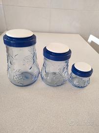 set barattoli in vetro 
