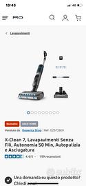 X-clean 7 rowenta,lavapavimenti senza fili