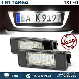 Plafoniere Luci Targa LED per PEUGEOT CANbus 6500K