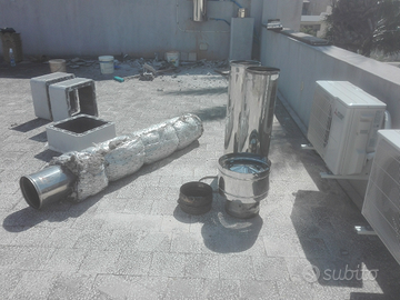 Canna fumaria camino acciaio