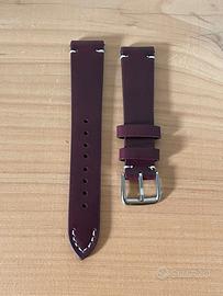 Cinturino Orologio pelle Marrone Bordeaux 18mm