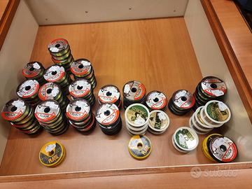stock di 85 rotoli filo pesca