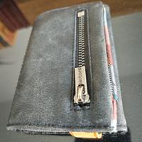 Portafogli  GUGGIARI  in pelle e tessuto 