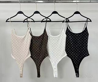 Bodysuit con strass taglia unica