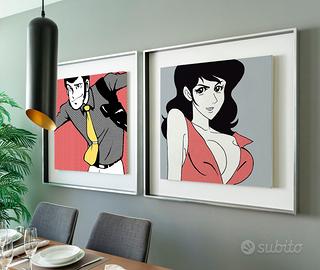 Files stampa quadri Lupin e Fujiko 1x1m