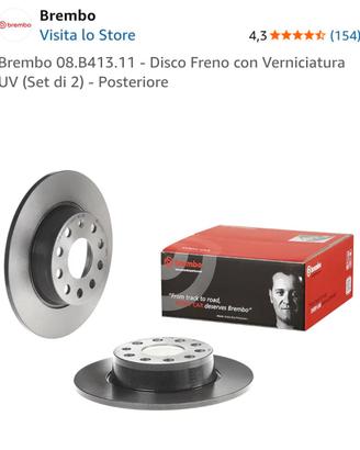 Audi A3 kit dischi + pastiglie posteriori Brembo
