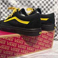 Vans personalizzate  Nere e Gialle taglia 43
