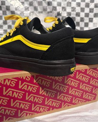 Vans personalizzate  Nere e Gialle taglia 43