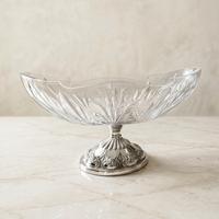 centrotavola in cristallo e argento 