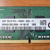 RAM 4GB DDR4 SK HYNIX 4gb 1Rx16 PC4-2666V-SCO-11