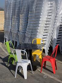 TAVOLI SEDIE SGABELLI ESTERNO BAR LIDO PIZZERIA 