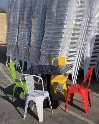 TAVOLI SEDIE SGABELLI ESTERNO BAR LIDO PIZZERIA 