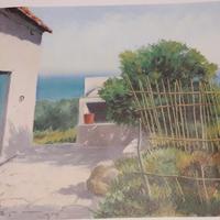 Quadro su cartoncino di casa rustica