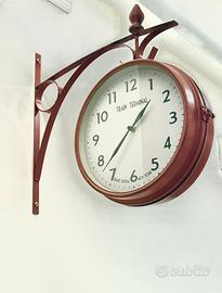 Orologio vintage da parete stile stazione