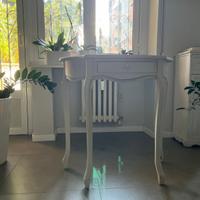 Consolle in legno stile shabby chic colore bianco