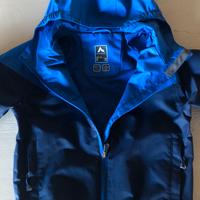 Giacca a vento bicolor blu