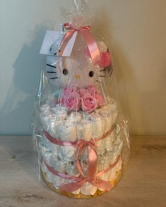 🎀 Torta di pannolini – nascita e battesimo