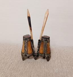 Antico raro set da scrittura da collezione 