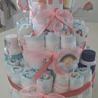 Torta di pannolini bimba/bimbo