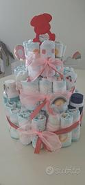 Torta di pannolini bimba/bimbo