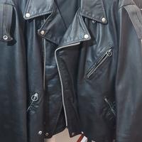 CHIODO NERO SEMI PELLE