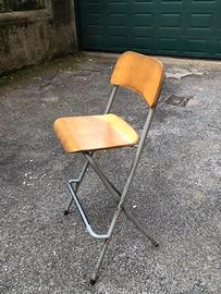 sgabello con schienale